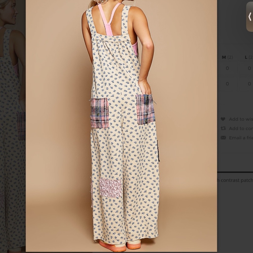 POL Cream, Blue, Pink Jumpsuit
Gr8 condition
height-adjustable 
nonsmoking home - Picture 5 of 7